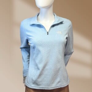 The North Face Womens Lightweight Fleece 1/4 Zip Blue Top/Jacket